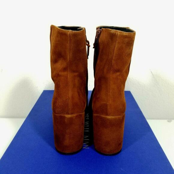 NIB Stuart Weitzman Notazzie Booties US 10 Amaretto Brown Suede Ankle Boots $575 - Picture 9 of 12